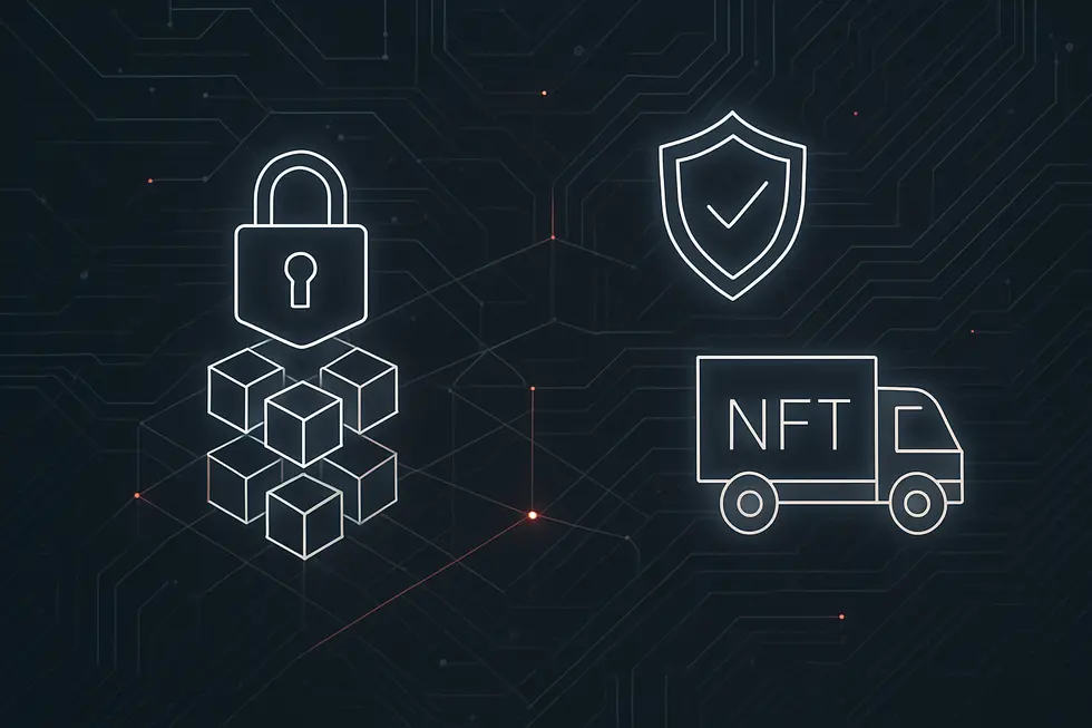 Blokzincir &uuml;zerinde &ccedil;alışan otomatik dijital kontratı temsil eden grafik.