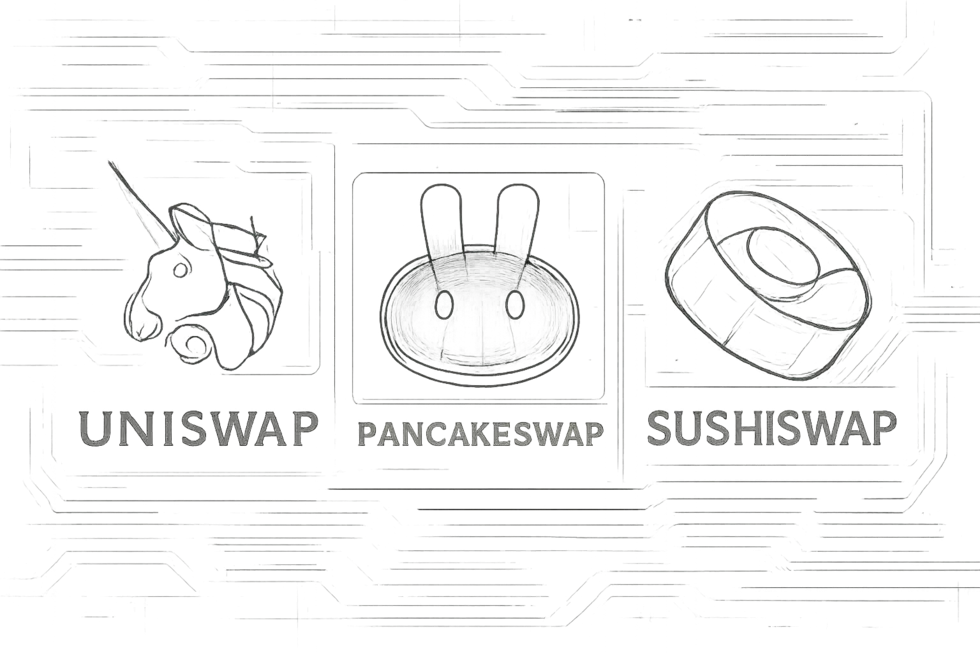 Merkeziyetsiz borsaların blok zinciri &uuml;zerindeki bağlantı ve kullanıcı yapısı.