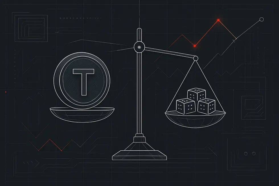 Tokenomik kavramlarını g&ouml;rselleştiren minimalist bir şema.